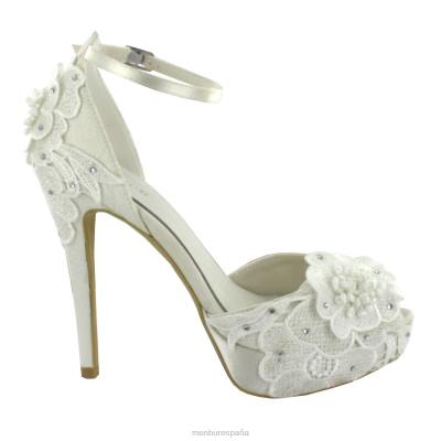 Menbur mujer sancha 204L2449 zapato de novia blanco