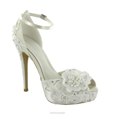 Menbur mujer sancha 204L2449 zapato de novia blanco