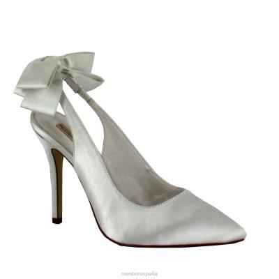 Menbur mujer siam 204L2421 zapato de novia blanco