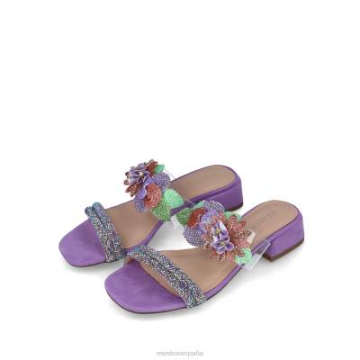 Menbur mujer pavo real 204L2616 sandalias Violeta