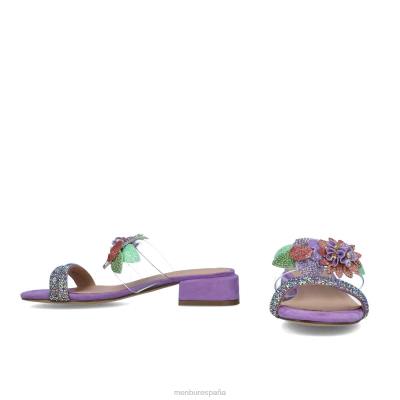 Menbur mujer pavo real 204L2616 sandalias Violeta