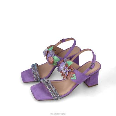 Menbur mujer pavo real 204L2820 sandalias Violeta