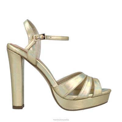 Menbur mujer abeona 204L1329 tacones altos oro