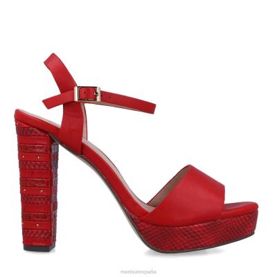 Menbur mujer anaxímenes 204L1520 tacones altos rojo