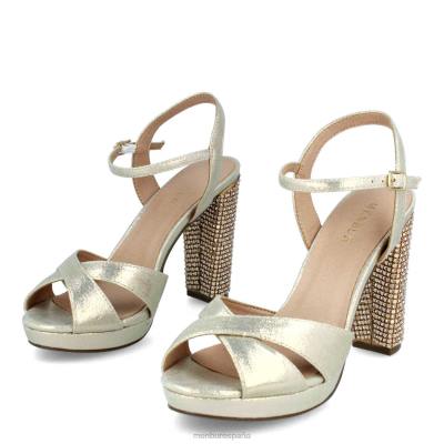 Menbur mujer anchiano 204L1289 tacones altos oro