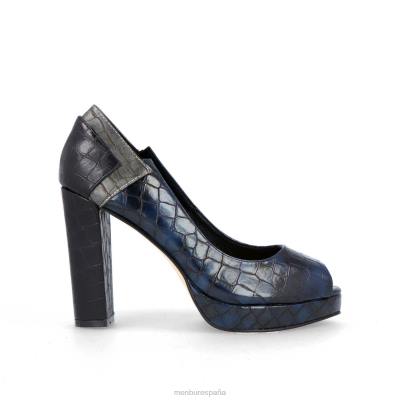 Menbur mujer atraviesa 204L4303 tacones altos azul oscuro