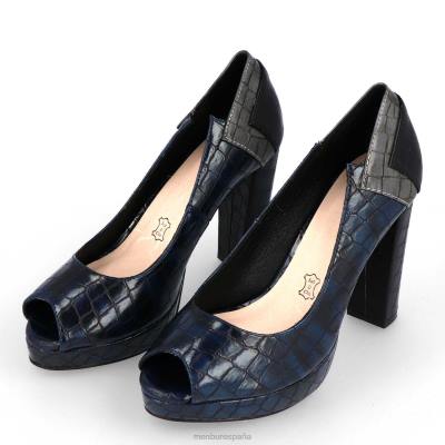 Menbur mujer atraviesa 204L4303 tacones altos azul oscuro