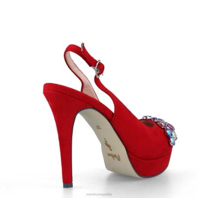 Menbur mujer besaño 204L1485 tacones altos rojo