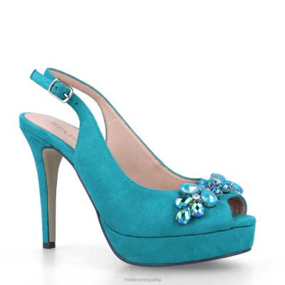 Menbur mujer besaño 204L5354 tacones altos azul medio