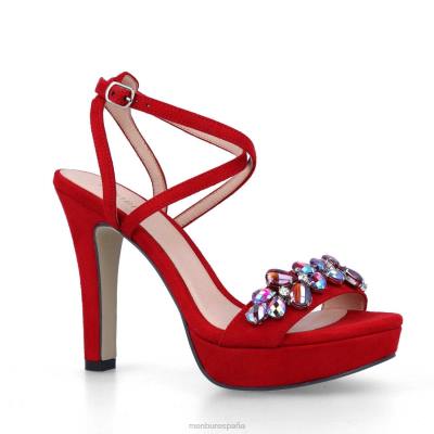 Menbur mujer besnato 204L1484 tacones altos rojo