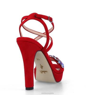 Menbur mujer besnato 204L1484 tacones altos rojo