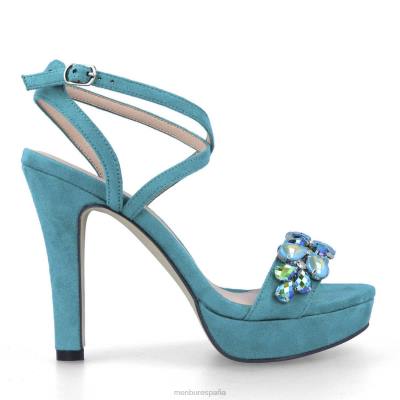 Menbur mujer besnato 204L5352 tacones altos azul medio