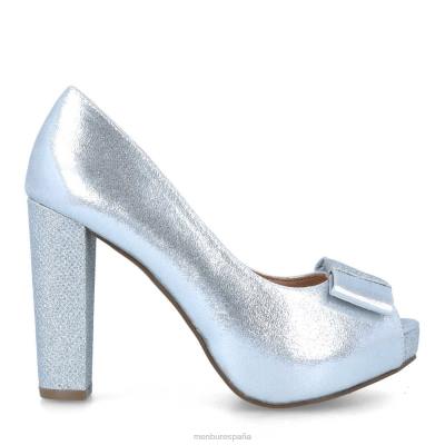 Menbur mujer blanca 204L900 tacones altos plata