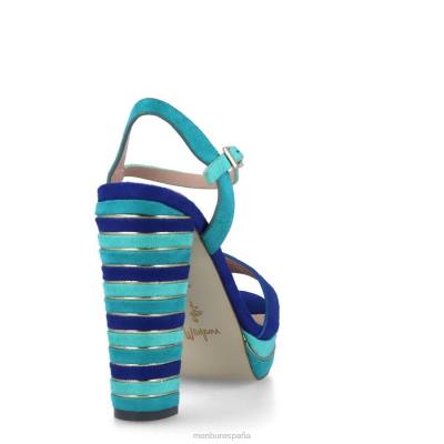 Menbur mujer caligiana 204L5375 tacones altos azul medio