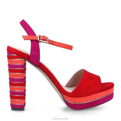 Menbur mujer caligiana 204L5376 tacones altos rojo