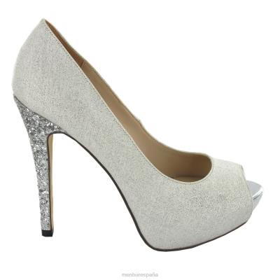 Menbur mujer campana 204L1166 tacones altos plata