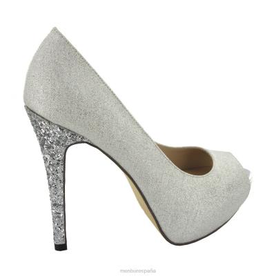 Menbur mujer campana 204L1166 tacones altos plata