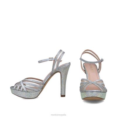 Menbur mujer cornalina 204L3847 tacones altos plata