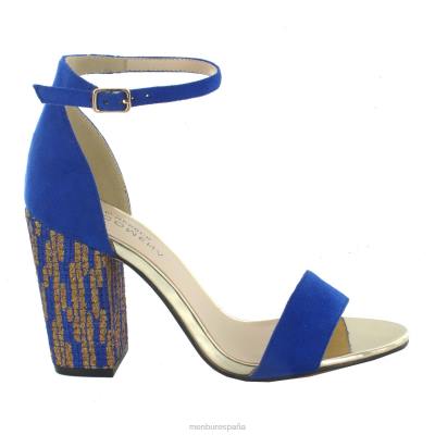 Menbur mujer dominicana 204L1366 tacones altos azul medio