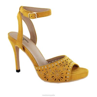 Menbur mujer estencioso 204L833 tacones altos amarillo