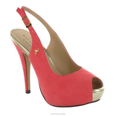 Menbur mujer filodendro 204L4281 tacones altos coral