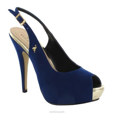 Menbur mujer filodendro 204L4282 tacones altos azul oscuro