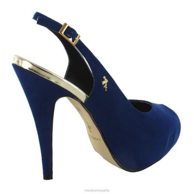 Menbur mujer filodendro 204L4282 tacones altos azul oscuro