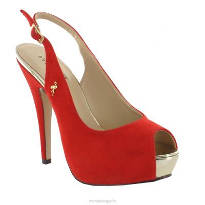 Menbur mujer filodendro 204L978 tacones altos rojo