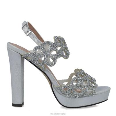 Menbur mujer grosularia 204L3841 tacones altos plata