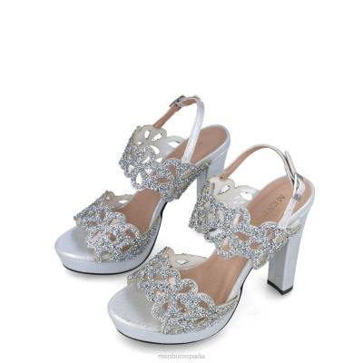 Menbur mujer grosularia 204L3841 tacones altos plata