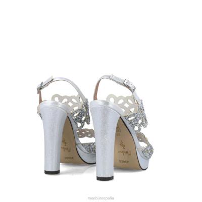 Menbur mujer grosularia 204L3841 tacones altos plata