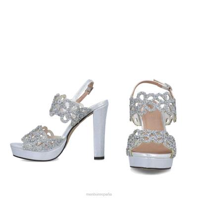 Menbur mujer grosularia 204L3841 tacones altos plata