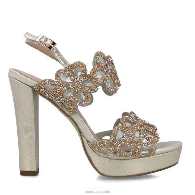 Menbur mujer grosularia 204L785 tacones altos oro