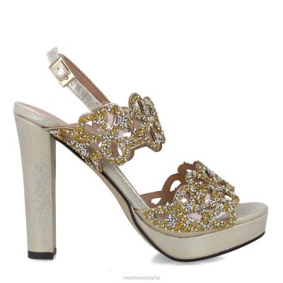 Menbur mujer grosularia 204L785 tacones altos oro