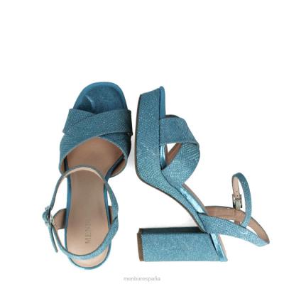 Menbur mujer muleto 204L871 tacones altos azul medio