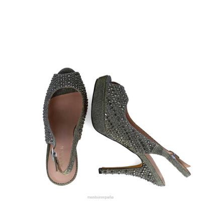 Menbur mujer neto 204L3956 tacones altos gris