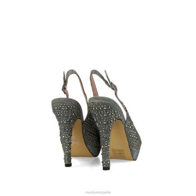 Menbur mujer neto 204L3956 tacones altos gris