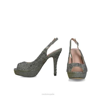 Menbur mujer neto 204L3956 tacones altos gris