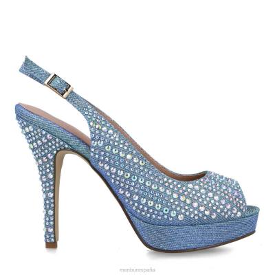 Menbur mujer neto 204L3957 tacones altos azul medio