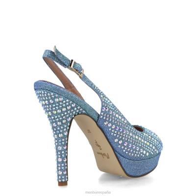 Menbur mujer neto 204L3957 tacones altos azul medio