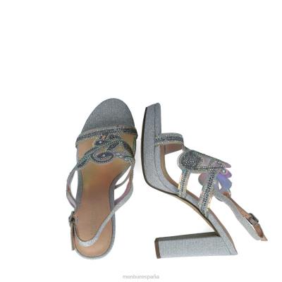 Menbur mujer obsidiana 204L3876 tacones altos plata