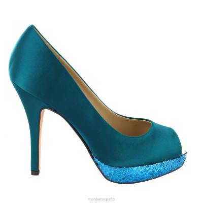 Menbur mujer pousseur 204L3810 tacones altos azul medio