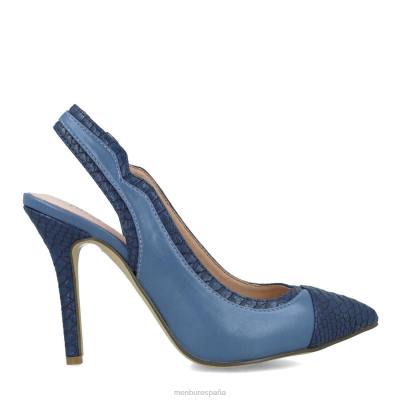 Menbur mujer psilomelana 204L3918 tacones altos azul claro