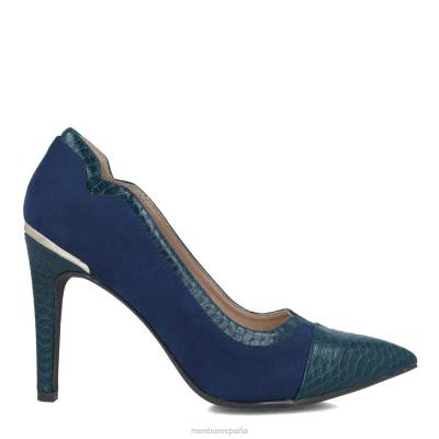 Menbur mujer rodonita 204L779 tacones altos azul oscuro