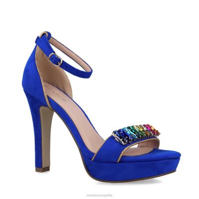 Menbur mujer samos 204L5422 tacones altos azul medio