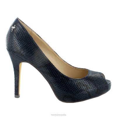 Menbur mujer tudía 204L4552 tacones altos azul oscuro