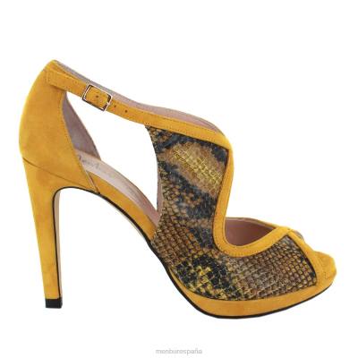 Menbur mujer vailárse 204L5264 tacones altos amarillo