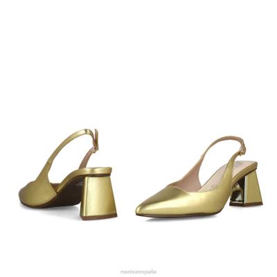 Menbur mujer Australia 204L1609 tacones medios y bajos oro