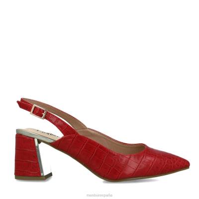 Menbur mujer alpeta 204L5735 tacones medios y bajos rojo