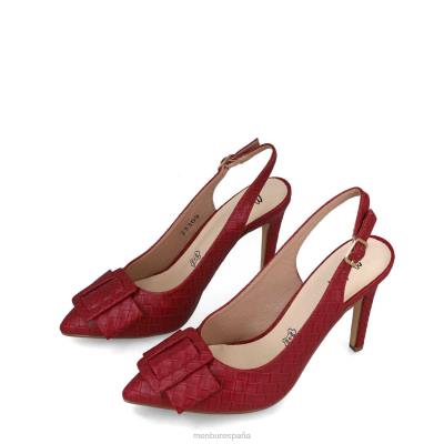 Menbur mujer anortosita 204L1658 tacones medios y bajos rojo